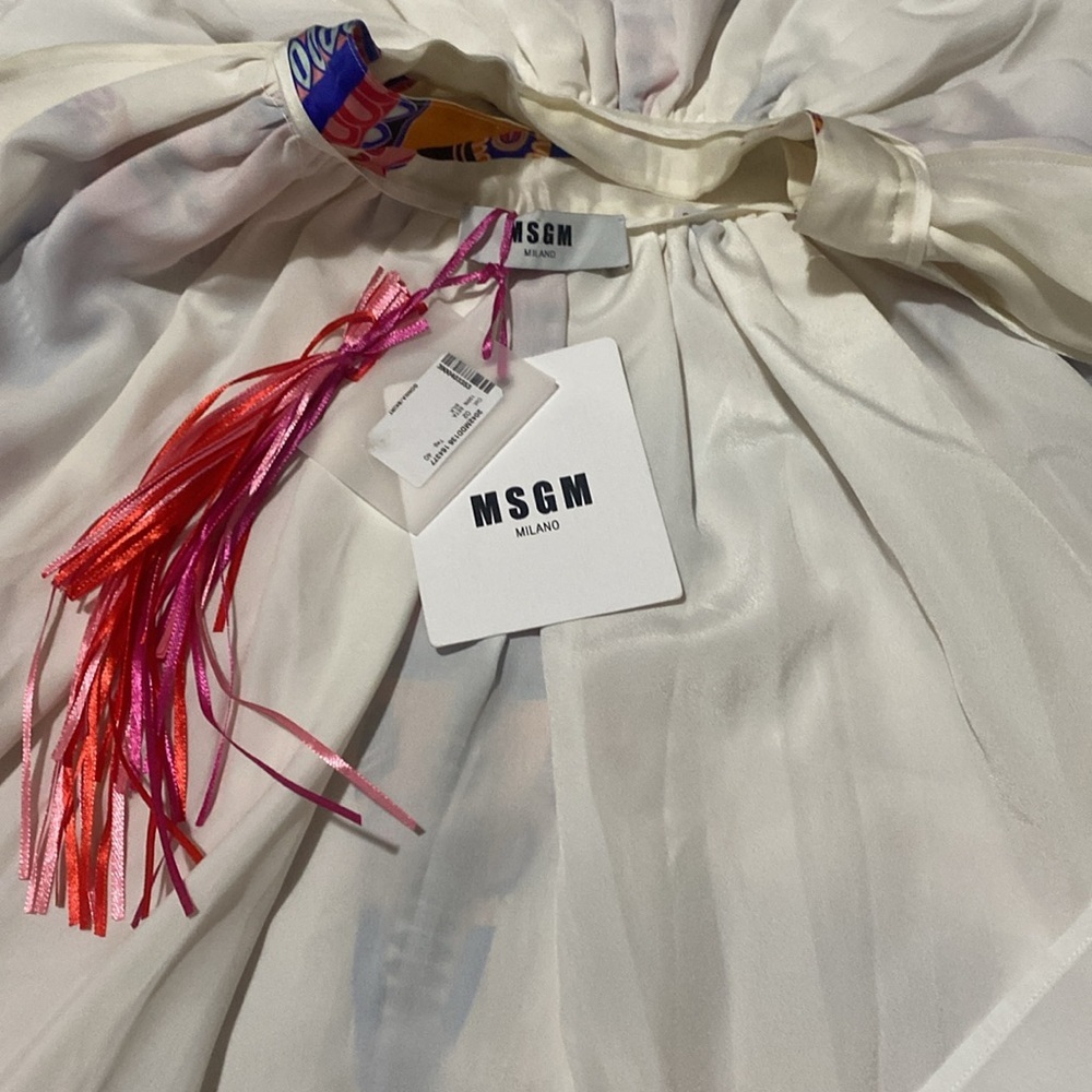 MSGM Colourful Patterned Silk Skirt - Picture 8 of 13